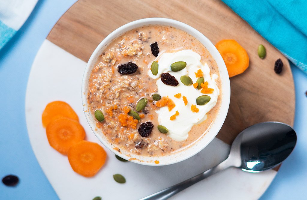 Overnight Carrot Cake Protein Oats – Go Good