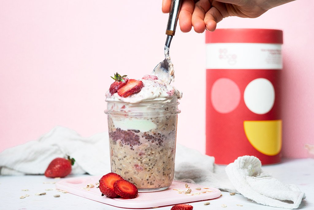 Strawberries And Cream Overnight Oats – Go Good
